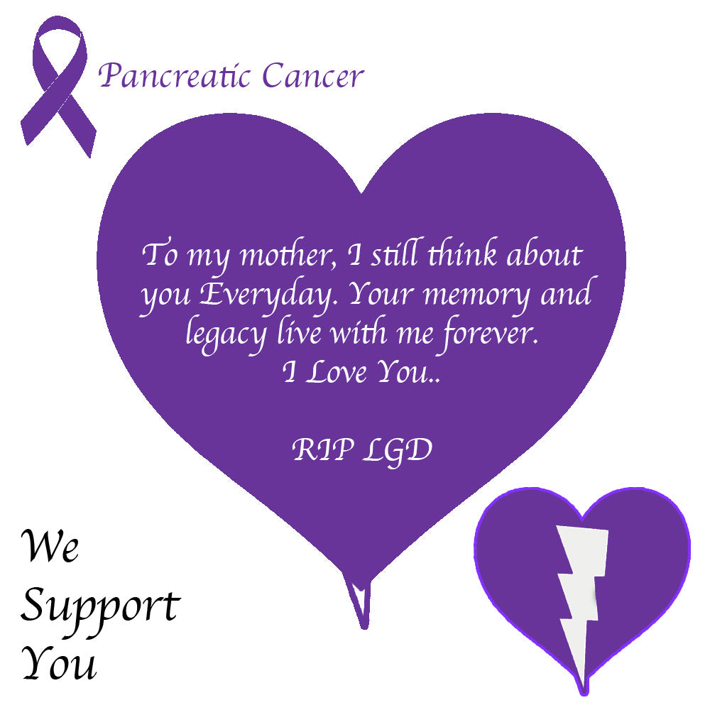 Pancreatic Cancer Support Heart Card