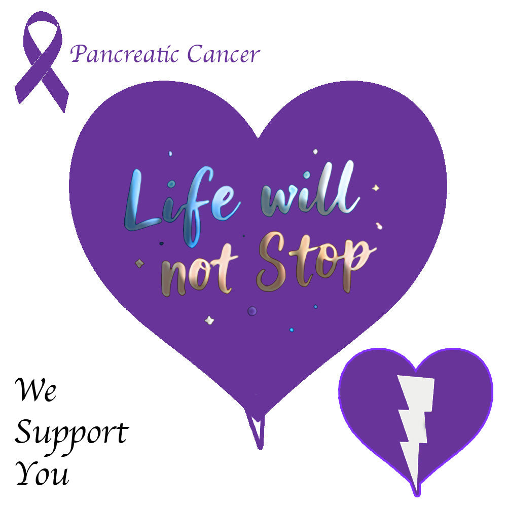 Pancreatic Cancer Support Heart Card