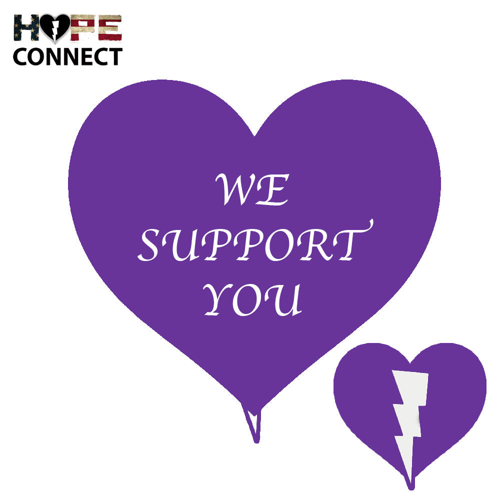 Pancreatic Cancer Support Heart Card